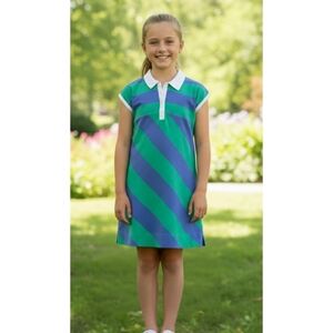 Old Navy Striped Rugby Dress Blue & Green Size L